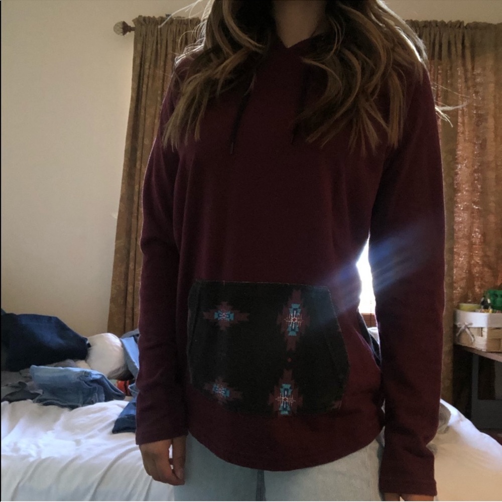 Burgundy hoodie